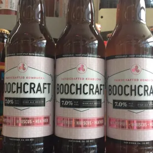 three bottles of boochara