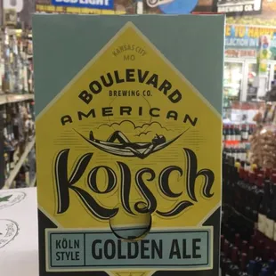 a box of korch golden ale