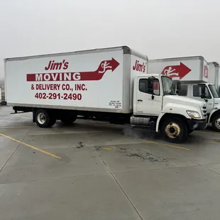 Jim's Fleet: We park as neatly as we pack. Jim's trucks ready for action!