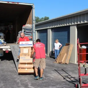 We'll move you in or out of storage units.