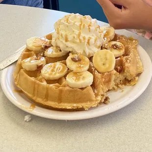 Bananas Foster Waffle