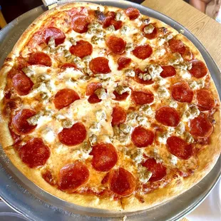 Medium Pepperoni and Sausage Pizza