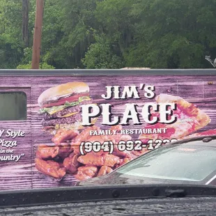a food truck parked in a parking lot