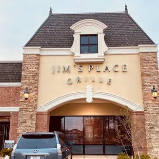 the entrance to jim&apos;s place grill