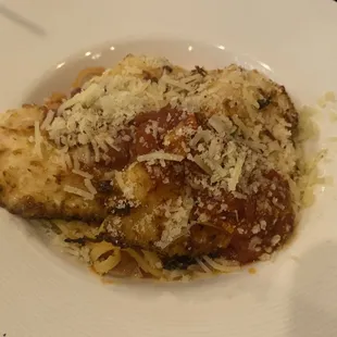 Parmesan Chicken with linguini