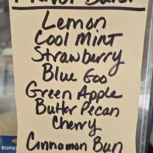 Flavor first ice cream options