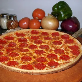 Large Thin Crust Pepperoni
