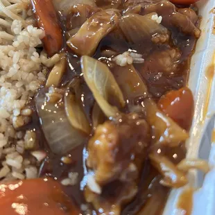 Soupy pork instead of spicy chicken that I ordered