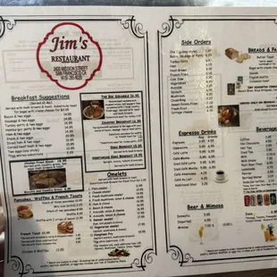 Menu 1 of 2