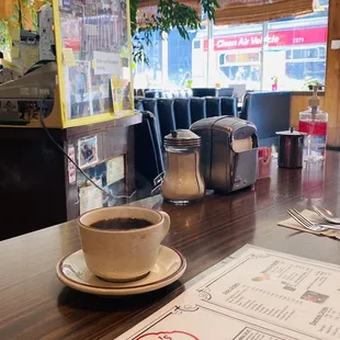 Endless coffee at the counter