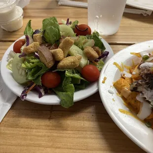 Beautiful side salad with homemade ranch dressing