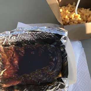 grilled meat and macaroni