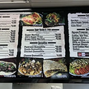 the menu