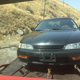 The hooptie getting rescued!