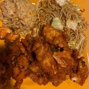Orange chicken plate. Really good!