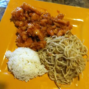 Orange Chicken lunch plate