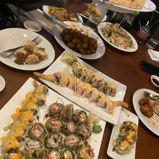 sushi, food, sashimi, sushi and sashimi