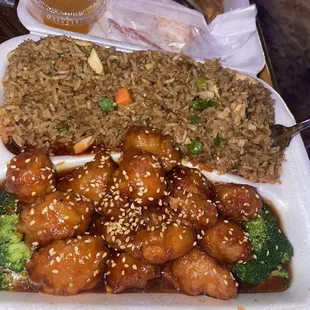 Sesame Chicken Dinner Special Chicken Fried Rice