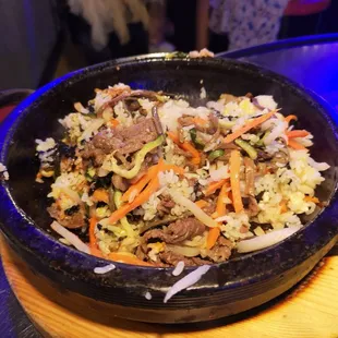 Hot stone. Pretty good, but weird veggies in it and very little meat