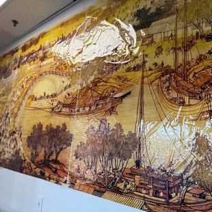 Mural in entrance.