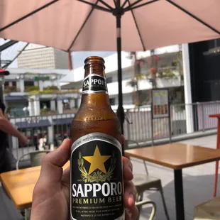 Sapporo on the patio