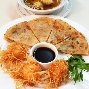 Fried Shrimp Balls &amp; Chinese Pizzer Lunch Specials Platter