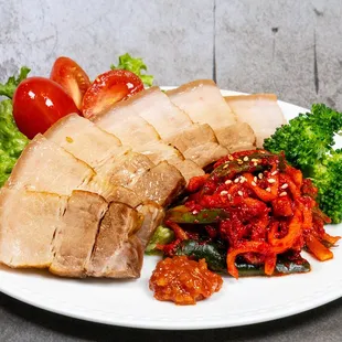 a plate of food on a table