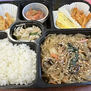 Japchae bento box