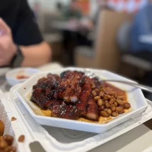 a plate of food on a table