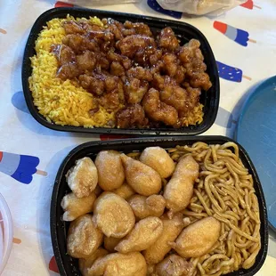 General Tso chicken &amp; sweet/sour chicken combo meals