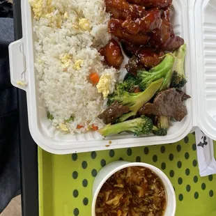 H3. Fried Rice C6. Orange Chicken C9. Broccoli Beef G2. Hot and Sour Soup