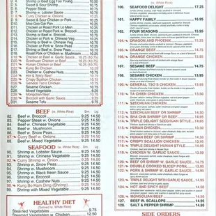 Menu prices as of 11.2.2022