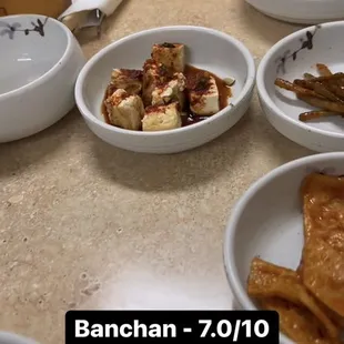 Great selection of banchan! 7/10
