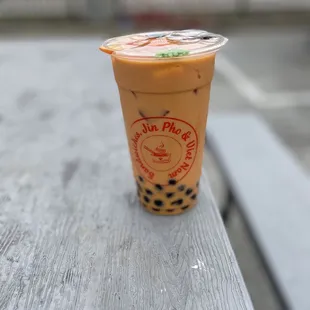 a cup of bubble tea