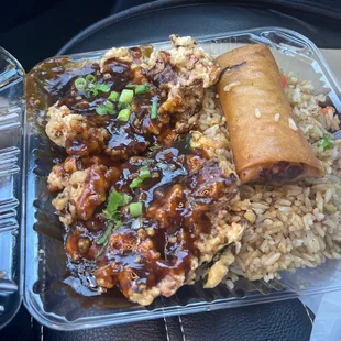 Barbecued Pork Egg Fu Yung Lunch Combo