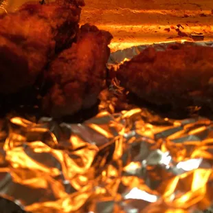 chicken wings and fried chicken, food