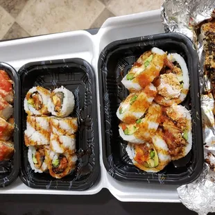 sushi and sashimi, food, sashimi, sushi