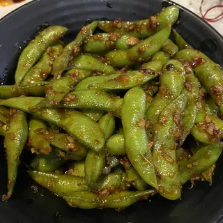 Spicy Garlic Edamame