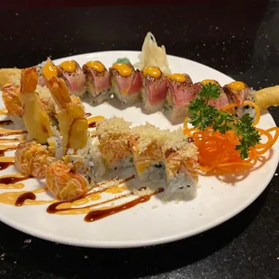Black Dragon Roll and Dancing Dragon Roll  Delicious!!