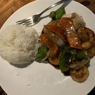 Black Bean Sauce Prawns Lunch