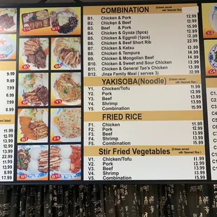 Updated Menu prices 9.30.2023