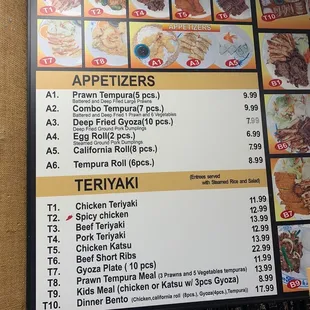 Updated Menu prices 9.30.2023