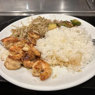 Garlic Lemon Shrimp Lunch