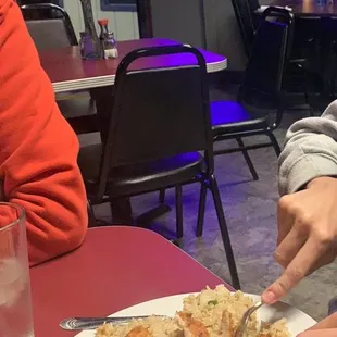 E7 chicken with egg fried rice