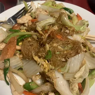 Pad woon sen chicken