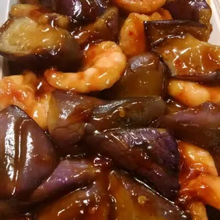 Shrimp n eggplant in garlic sauce