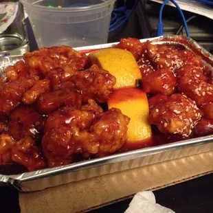 Dragon and Phoenix (chicken and shrimp)