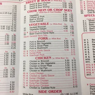 Chicken pork and such