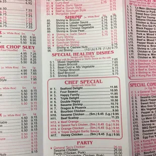 Chefs specials