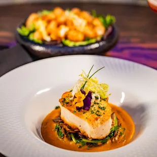 Chilean Seabass
Wild Mushrooms, Spinach, Hoison Sambal